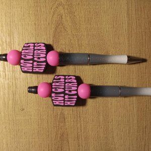 Hot girls hit curbs beaded pens